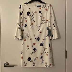 NWT Lauren Ralph Lauren white flower dress